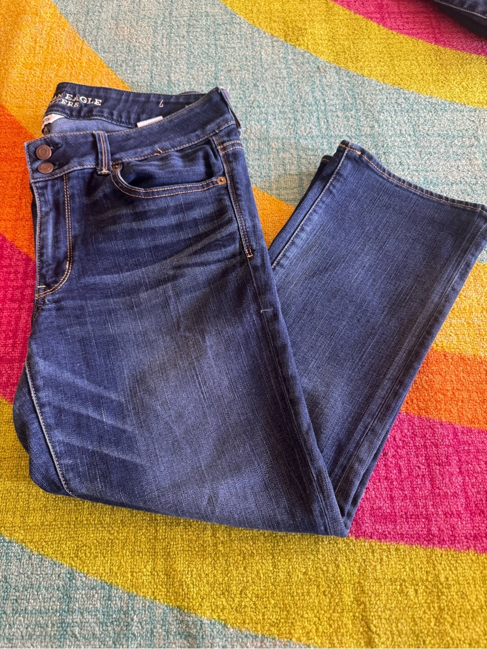 American Eagle Outfitters Skinny Jeans — Dark Blue Stretch Denim